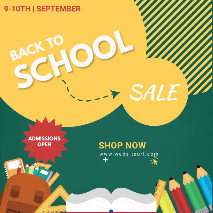 back to school, event,admissions are open 方形(1:1) template