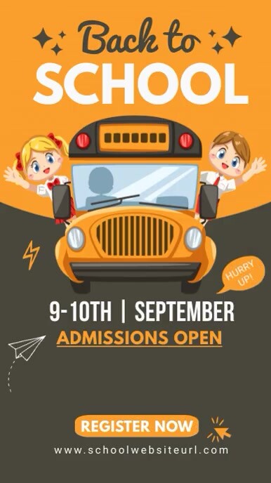 back to school, event,admissions are open Reel Instagram template