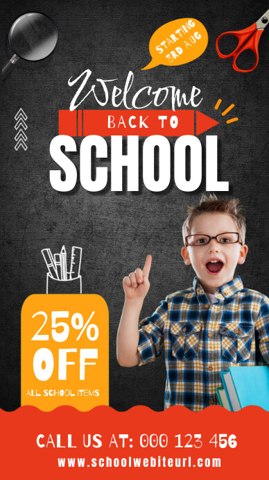 back to school, preschool admission, event Instagram-verhaal template