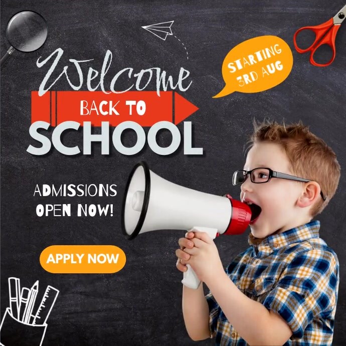 back to school, event ,school Post Instagram template