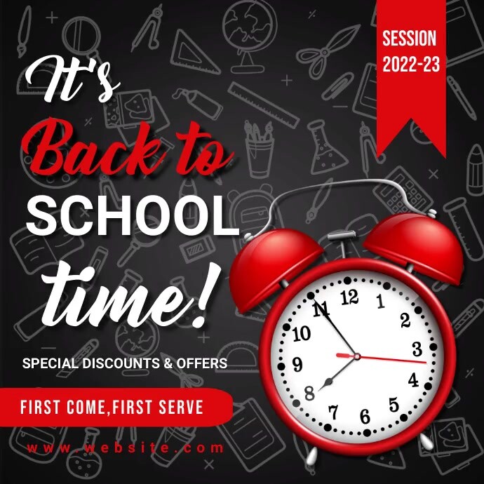 back to school, event ,school Instagram Plasing template