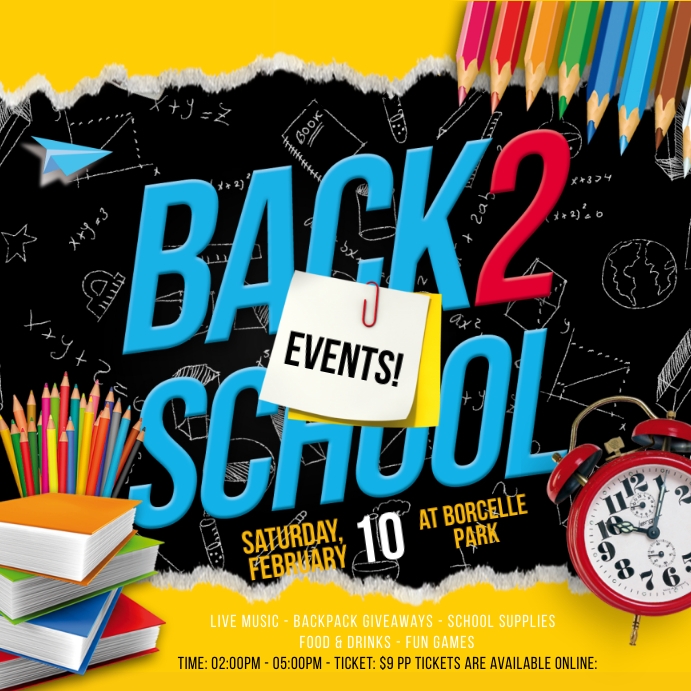 back to school, event ,school Instagram Post template