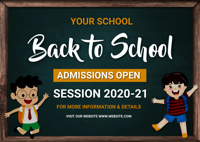 back to school, event ,school Postcard template
