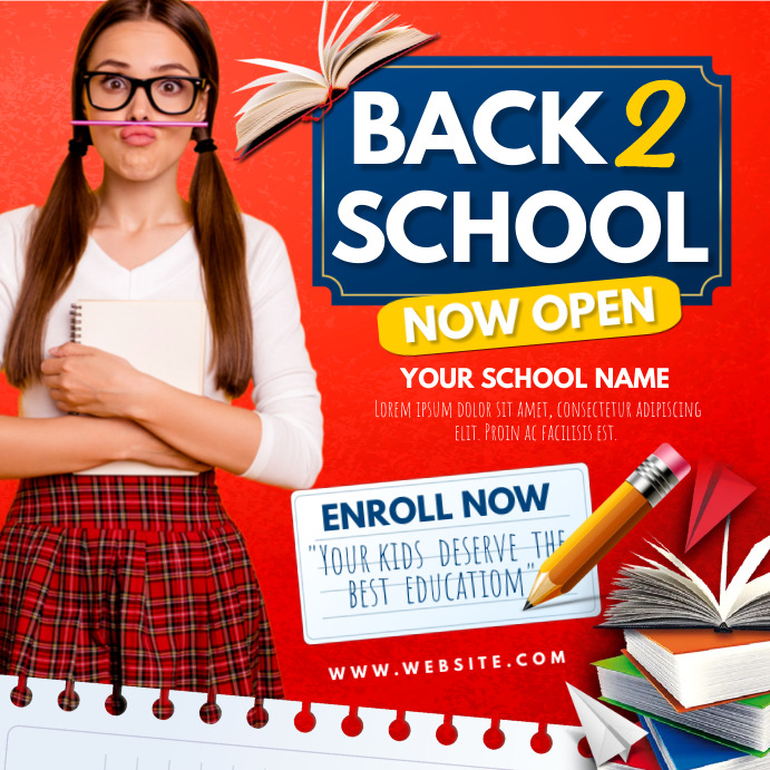 Back to school, School Instagram 帖子 template
