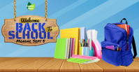back to school, welcome back to school facebo Facebook Event Cover template