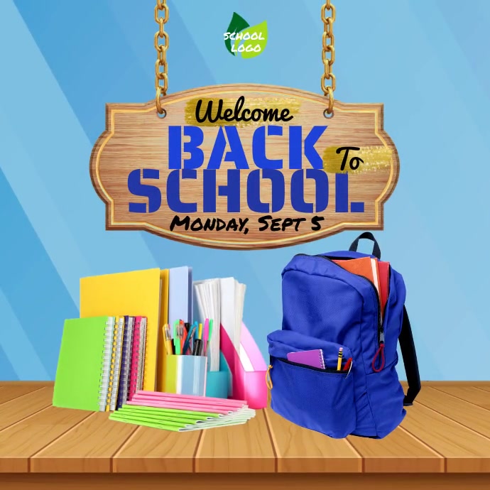 back to school, welcome back to school instag Instagram Post template