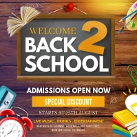 Back to school,School admission Vierkant (1:1) template