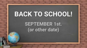 BACK TO SCHOOL (with optional music). Digital Display (16:9) template
