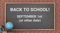BACK TO SCHOOL (with optional music). งานแสดงผลงานแบบดิจิทัล (16:9) template