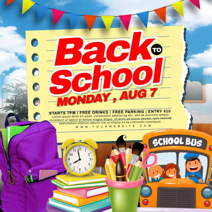 Copy of BACK TO SCHOOL .E | PosterMyWall