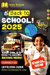 Back To School 2025 Poster template