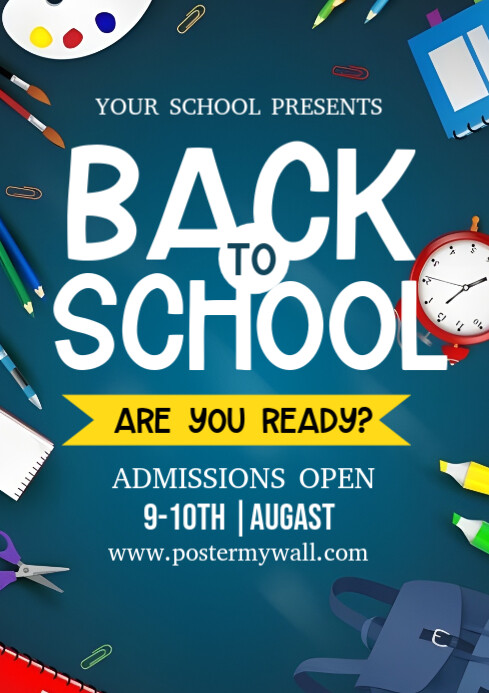 Back To School A4 template