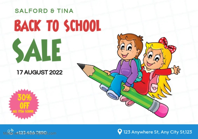 Back To School A4 Template PosterMyWall