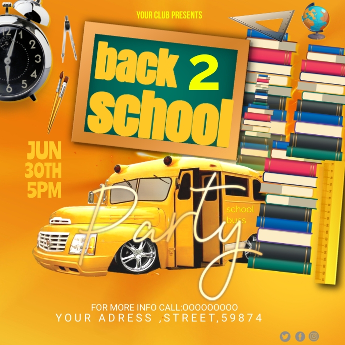 back to school ad design flyer Template PosterMyWall