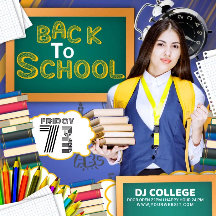 Back to school ad design flyer Template | PosterMyWall
