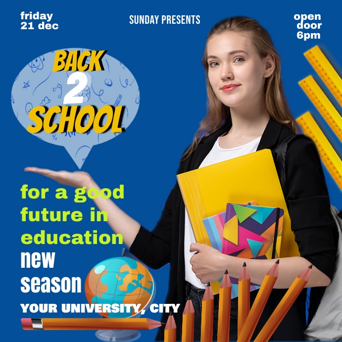 back to school ad design flyer Template PosterMyWall