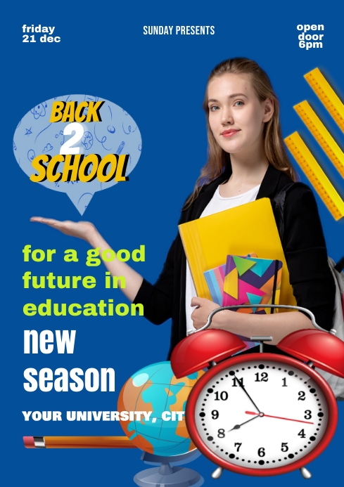 back to school ad design flyer Template | PosterMyWall