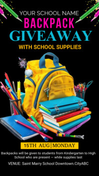back to school  admission Facebook Story template