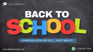 back to school admission digital display Цифровой дисплей (16 : 9) template