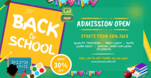 Back to School Admission Facebook Image template