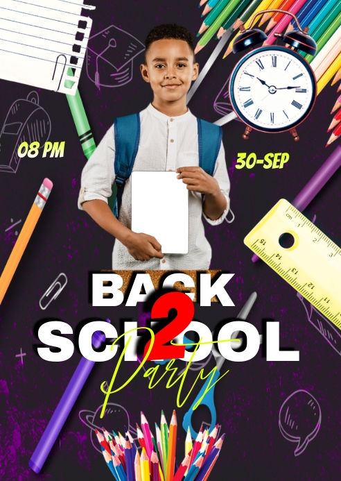 back to school admission flyer A6 template