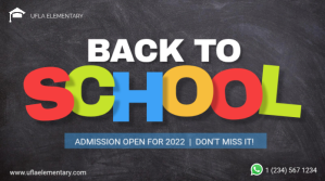 back to school admission twitter post template