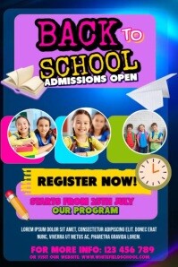 Back to School Admission Video Poster template
