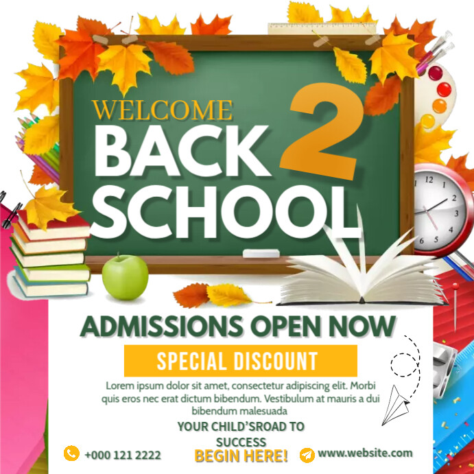 Back to School Ads Template | PosterMyWall