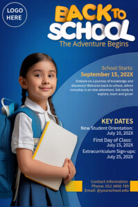 Blau Back to School Poster Template