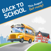 Back to School art Backround design Instagram Post template