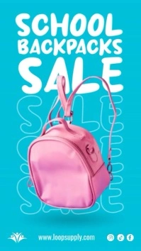 Back To School BackPack Sale Digital Display template