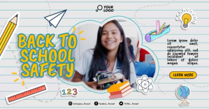 Back To School Banner Изображение, которым поделились на Facebook template