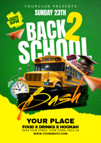 Back to School Bash A5 template