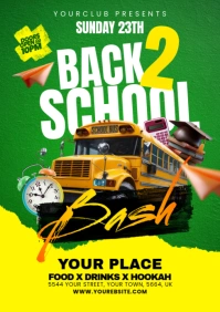 Back to School Bash A5 template