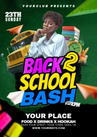 Back to School Bash A5 template