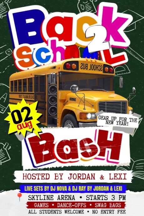 BACK TO SCHOOL BASH PARTY Iphosta template
