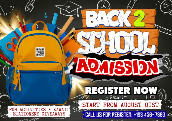 BACK TO SCHOOL BLAST POSTER เทมเพลต | PosterMyWall