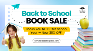 White Back To School Book Sale Youtube Thumbnail YouTube-Miniaturansicht Template