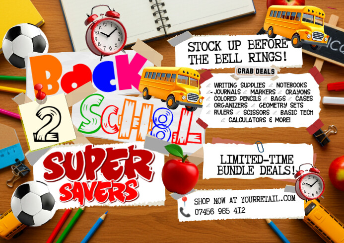 Back to School Bundle Bonanza A4 template