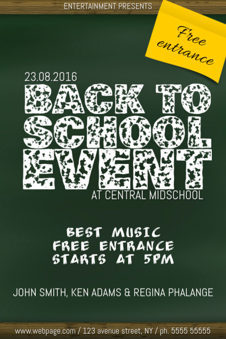 chalkboard poster template chalkboard poster template