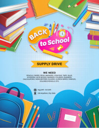 Back To School Charity Drive  Flyer (us Letter) template