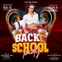 back to school club party event design template Square (1:1)