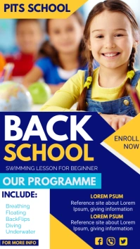 back to school Affichage numérique (9:16) template
