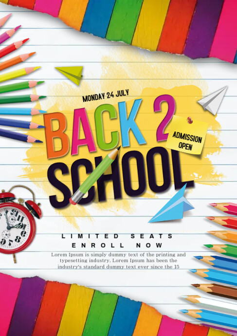 Back to school A4 template