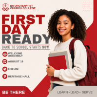 White Back to School Post Instagram Template