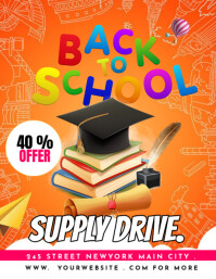 back to school Flyer (US Letter) template