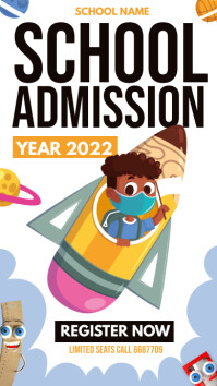 White School Admission История на Instagram Template