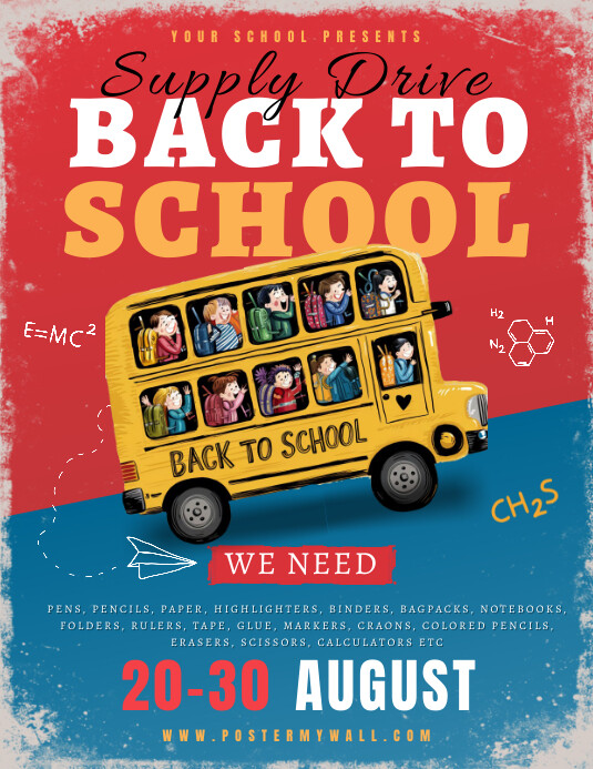 Back To School Flyer (US Letter) template