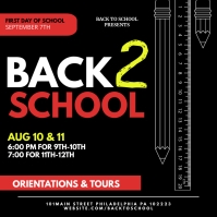 Черный Back to School Orientation Instagram Post Template