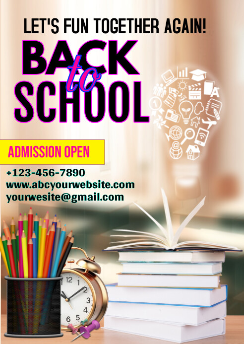 Back To School A6 template